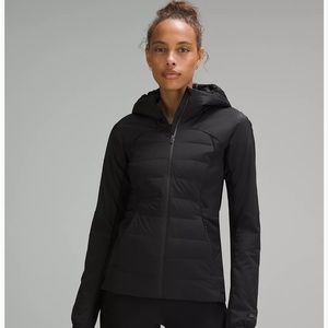 Lululemon running down for it jacket black size 10